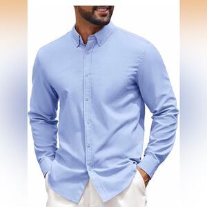 NWOT SZ Med COOFANDY Men's Long Sleeve Regular Fit Button Down Oxford Shirt